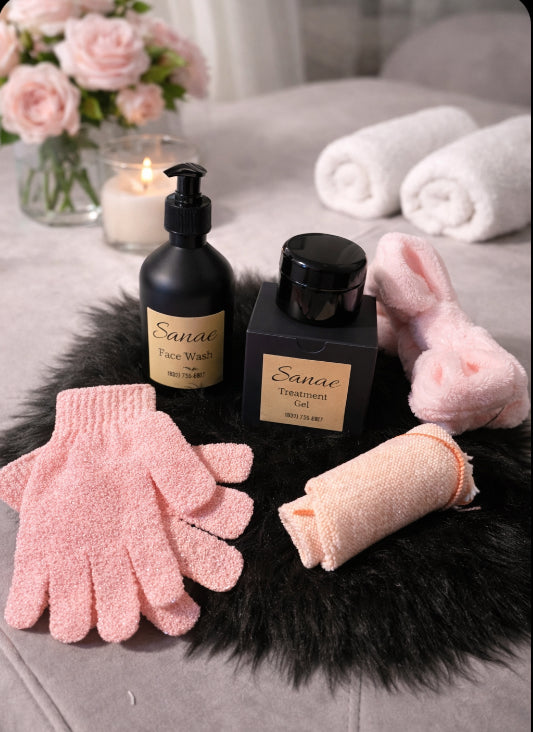 Face Wash & Treatment Gel w/ Skin Care Accessories Kit